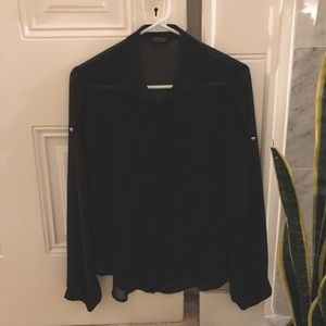 Black sheer blouse from TopShop